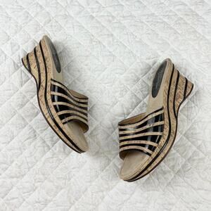 2LipsToo Vintage Y2k Cork Wedge Sandals